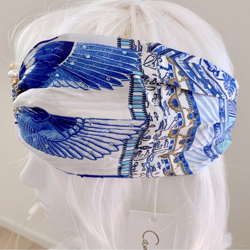 [🌟 PRICE FIRM] CAMILLA Dancing With Daylight Ring Headband Boho Blue Greek - Picture 3 of 11